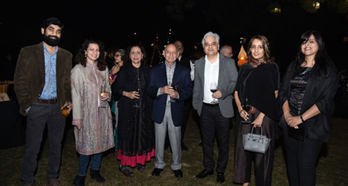 At the event {Light First} with sculptures by acclaimed product designer Vibhor Sogani & lighting artist Kanchan Puri Shetty at Italian Ambassador's Residence